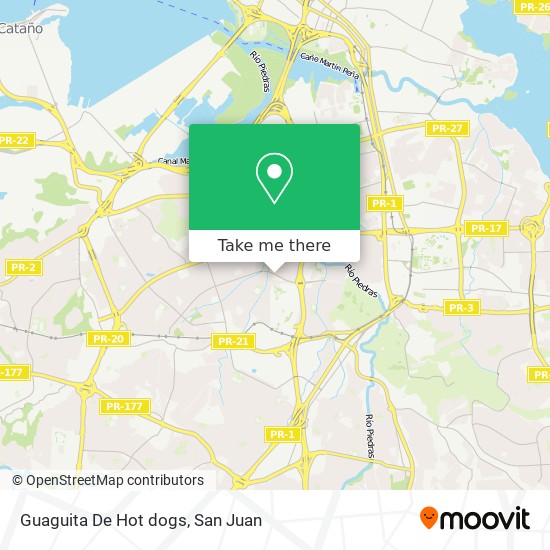 Guaguita De Hot dogs map