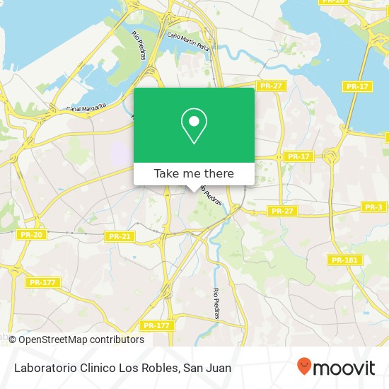 Mapa de Laboratorio Clinico Los Robles