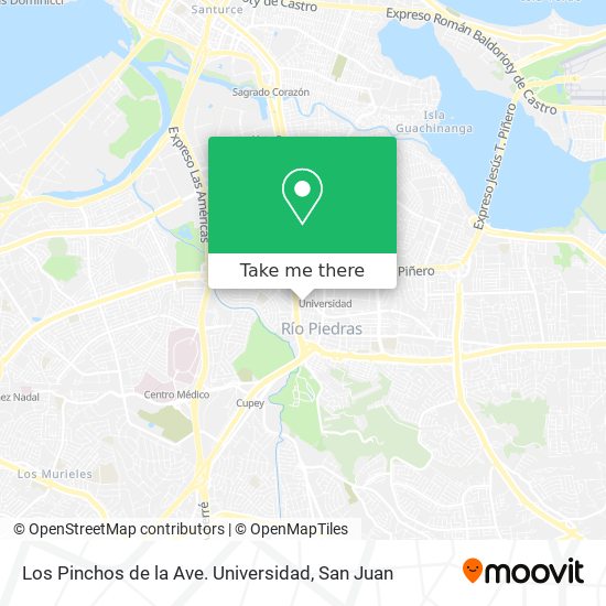 Los Pinchos de la Ave. Universidad map