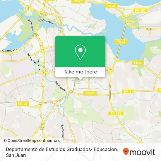 Departamento de Estudios Graduados- Educación map