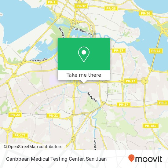 Caribbean Medical Testing Center map