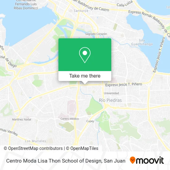 Mapa de Centro Moda Lisa Thon School of Design