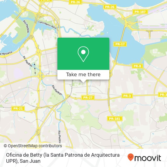 Oficina de Betty (la Santa Patrona de Arquitectura UPR) map