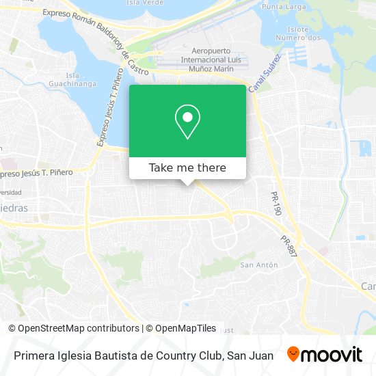 Primera Iglesia Bautista de Country Club map