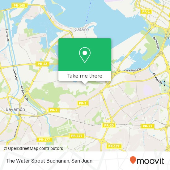 The Water Spout Buchanan map