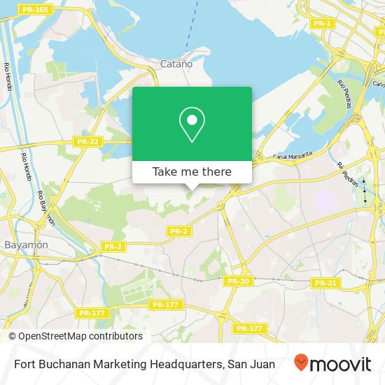 Fort Buchanan Marketing Headquarters map