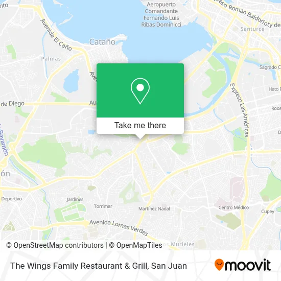 Mapa de The Wings Family Restaurant & Grill