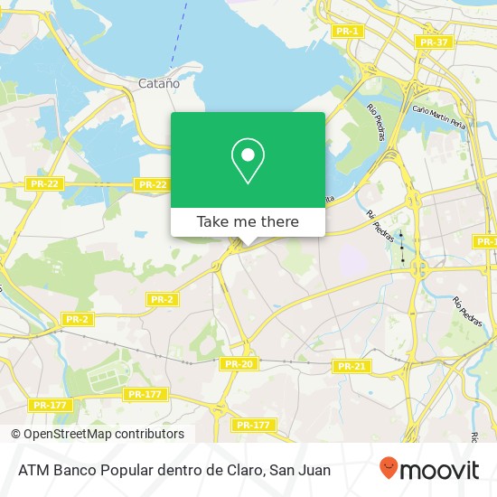 ATM Banco Popular dentro de Claro map