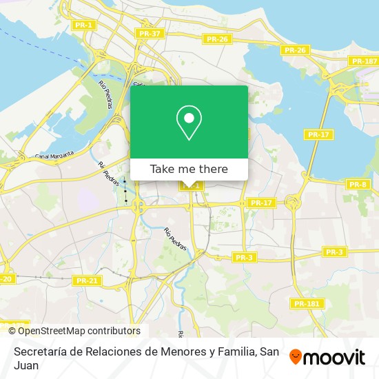 Secretaría de Relaciones de Menores y Familia map