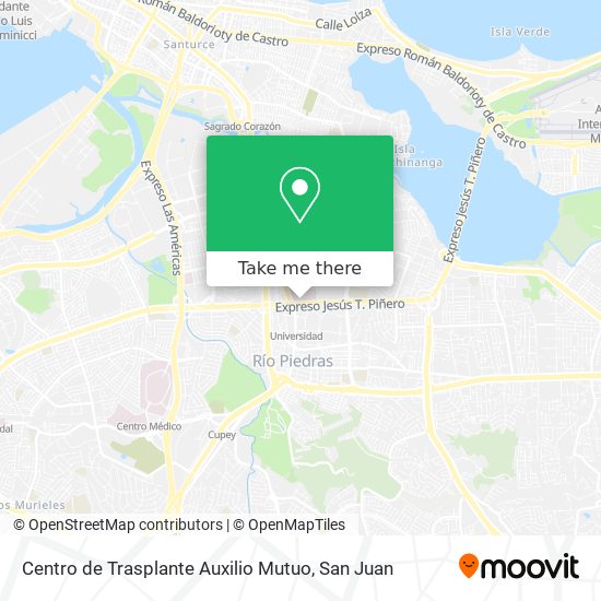 Centro de Trasplante Auxilio Mutuo map