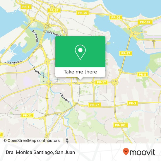 Dra. Monica Santiago map