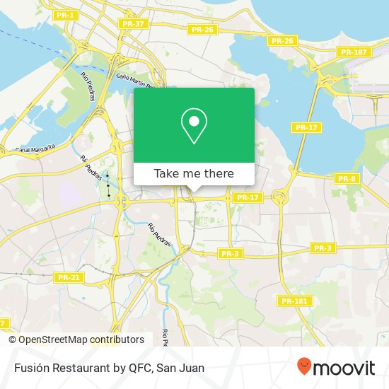 Fusión Restaurant by QFC map