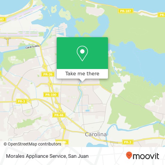 Morales Appliance Service map