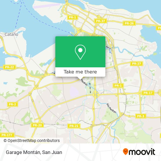 Garage Montán map