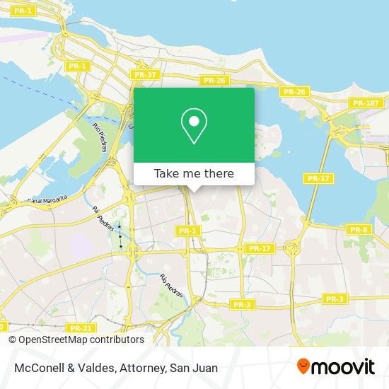 McConell & Valdes, Attorney map