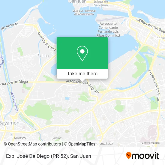 Exp. José De Diego (PR-52) map