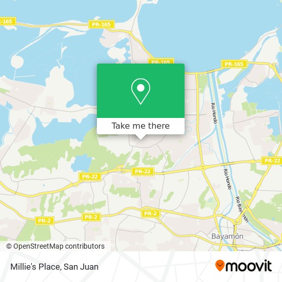 Millie's Place map
