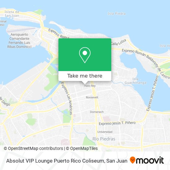 Absolut VIP Lounge Puerto Rico Coliseum map