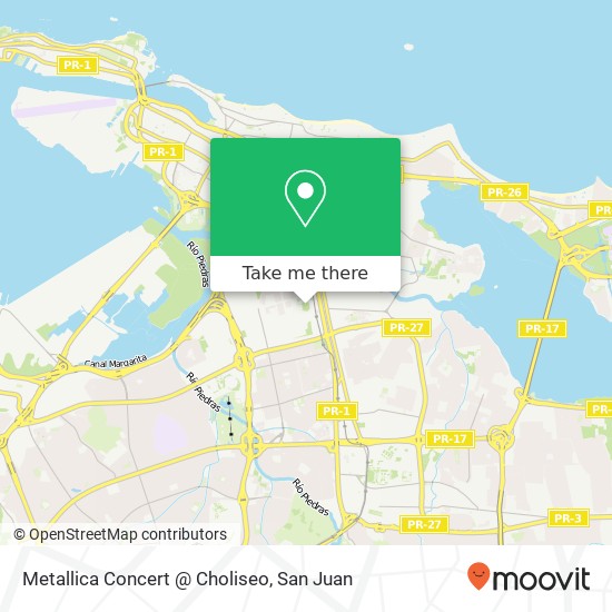 Metallica Concert @ Choliseo map