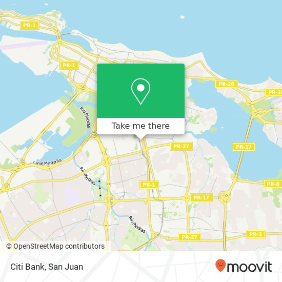 Citi Bank map