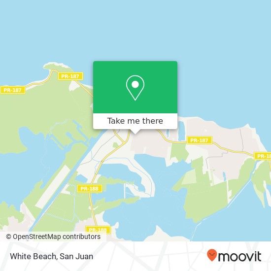 White Beach map