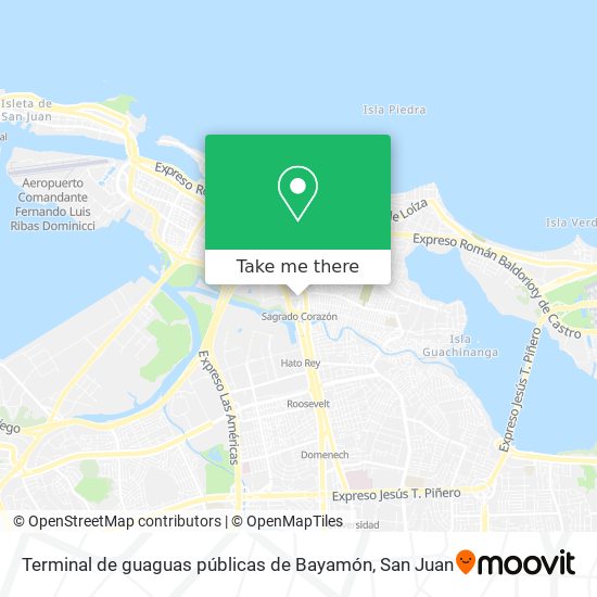 Terminal de guaguas públicas de Bayamón map