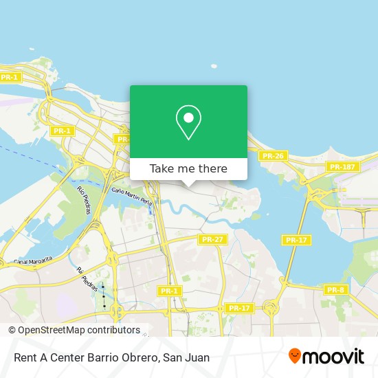 Rent A Center Barrio Obrero map