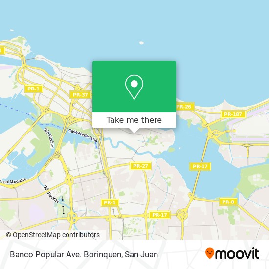Banco Popular Ave. Borinquen map