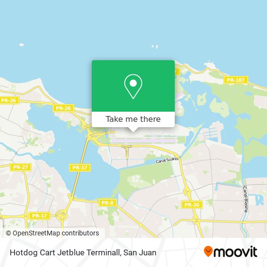 Hotdog Cart Jetblue Terminall map