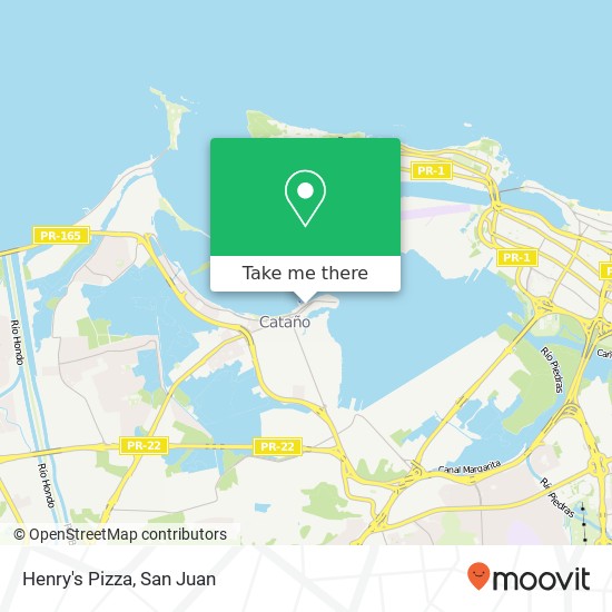 Henry's Pizza map