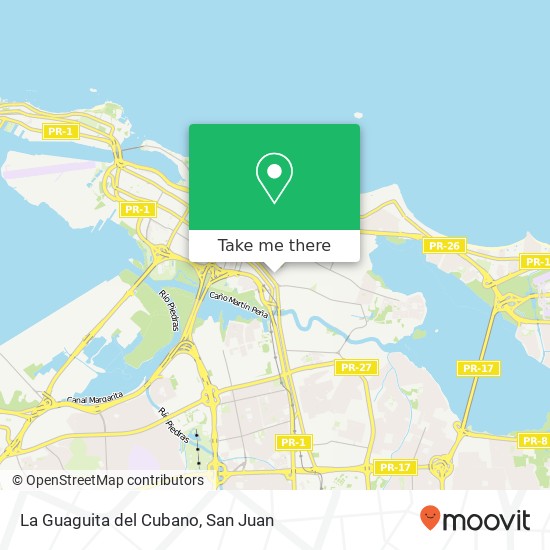 La Guaguita del Cubano map