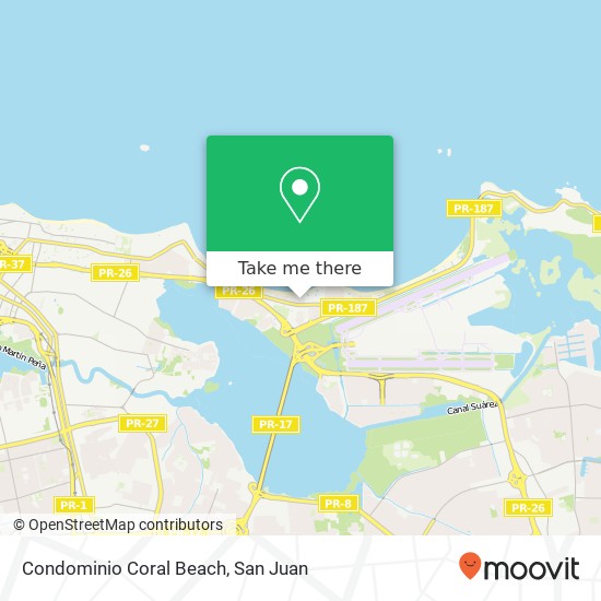 Condominio Coral Beach map
