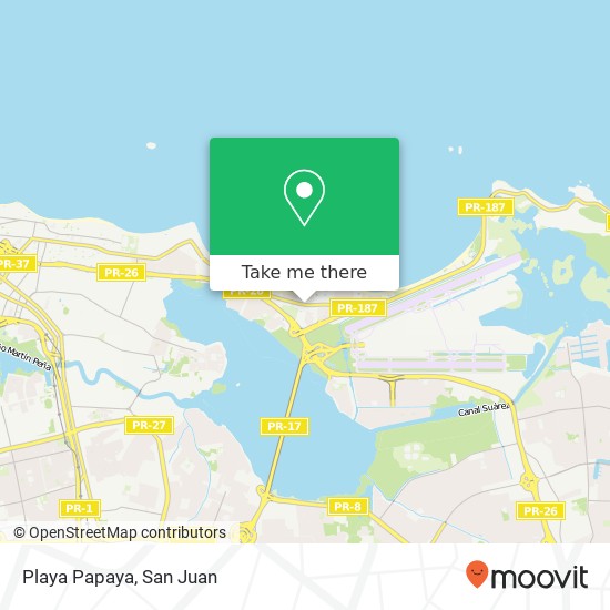 Playa Papaya map
