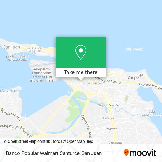Banco Popular Walmart Santurce map
