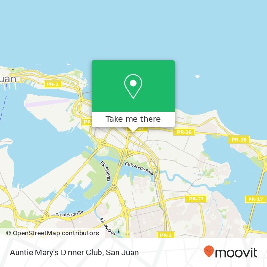 Auntie Mary's Dinner Club map
