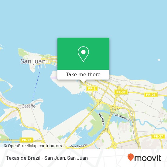 Texas de Brazil - San Juan map