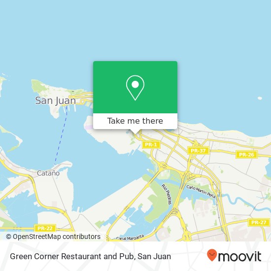 Mapa de Green Corner Restaurant and Pub