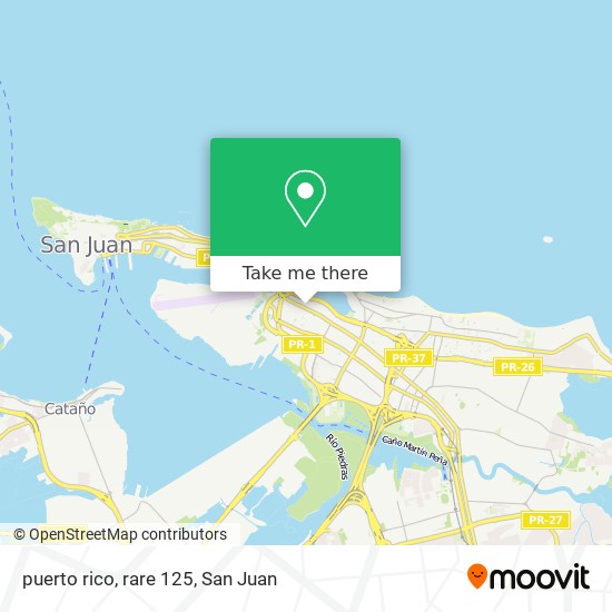puerto rico, rare 125 map