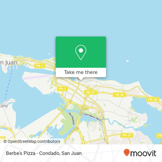 Berbe's Pizza - Condado map