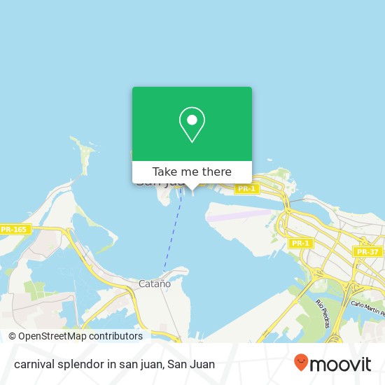 carnival splendor in san juan map