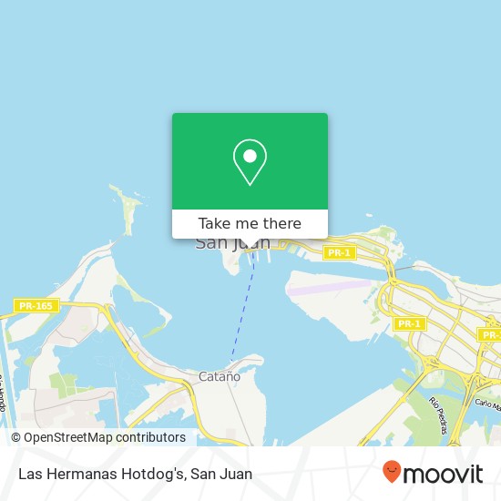 Las Hermanas Hotdog's map