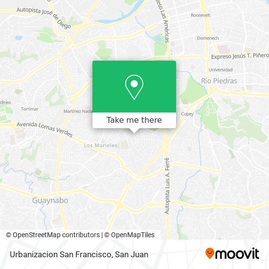 Urbanizacion San Francisco map
