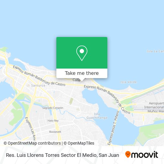 Mapa de Res. Luis Llorens Torres Sector El Medio