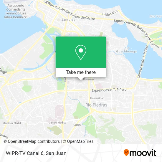 Mapa de WIPR-TV Canal 6