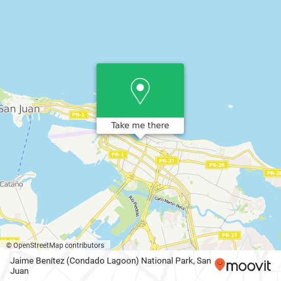 Jaime Benítez (Condado Lagoon) National Park map