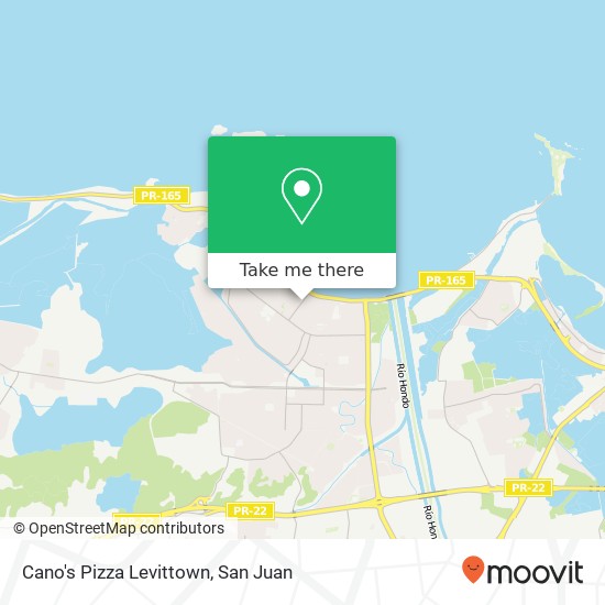 Cano's Pizza Levittown map