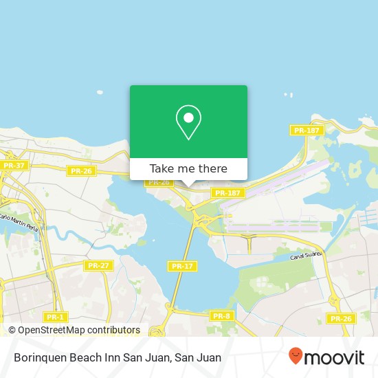 Mapa de Borinquen Beach Inn San Juan
