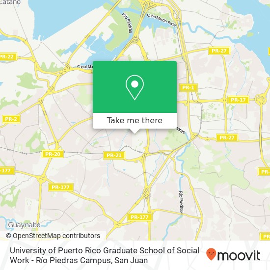 University of Puerto Rico Graduate School of Social Work - Río Piedras Campus map