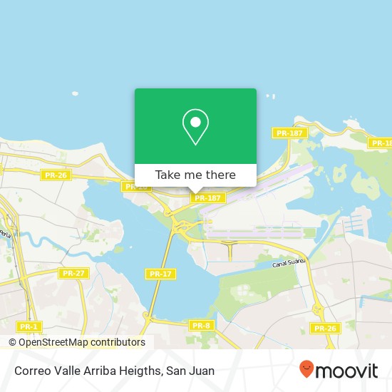 Correo Valle Arriba Heigths map