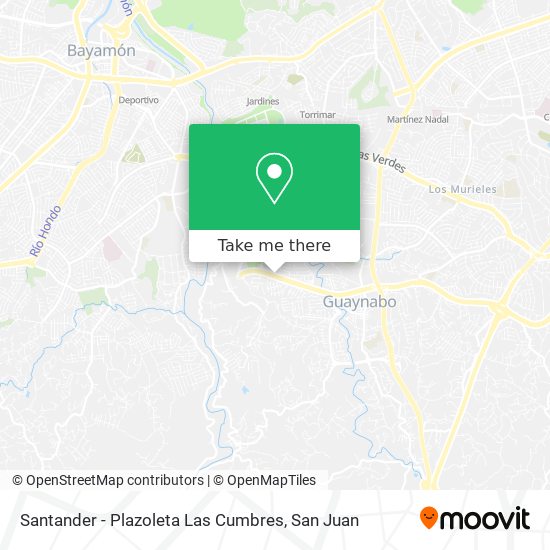 Santander - Plazoleta Las Cumbres map